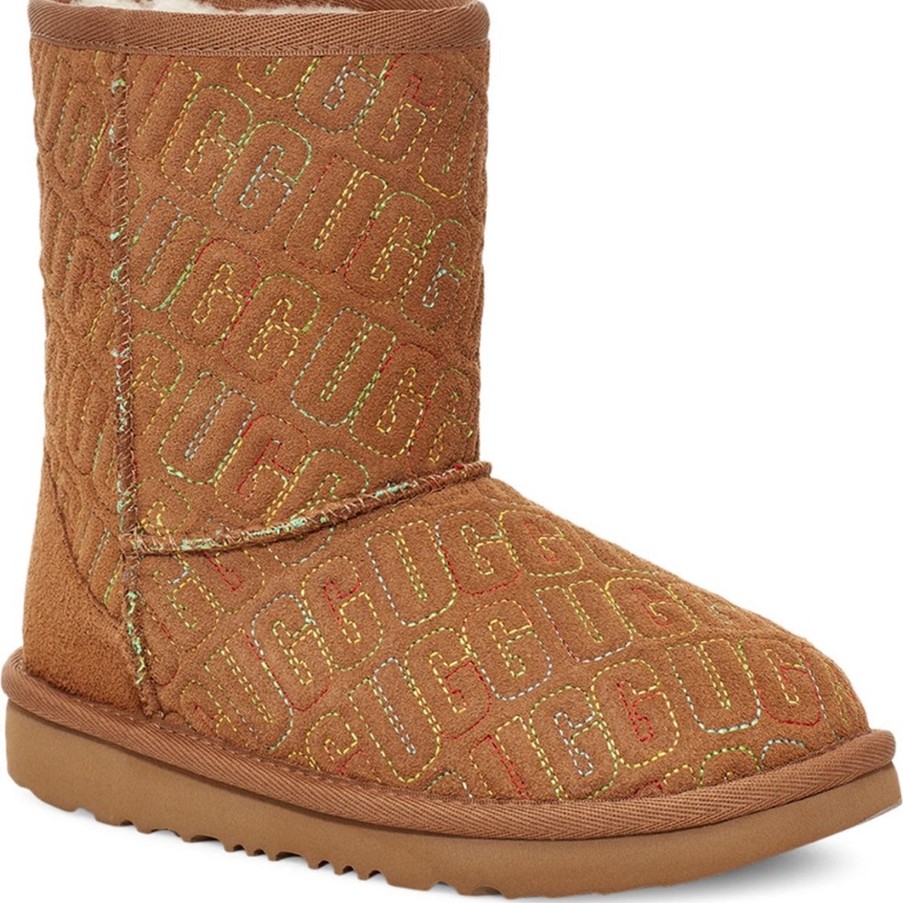 UGG Kids Classic II Graphic Stitch Short Boot - Picture 1 of 7